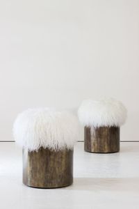 Taburete de Aluminio de Lujo de Alta Calidad en Venta, Muebles de Primera Calidad, Taburete Metálico con Acabado Dorado, Otomanas de Latón - Product Image 5