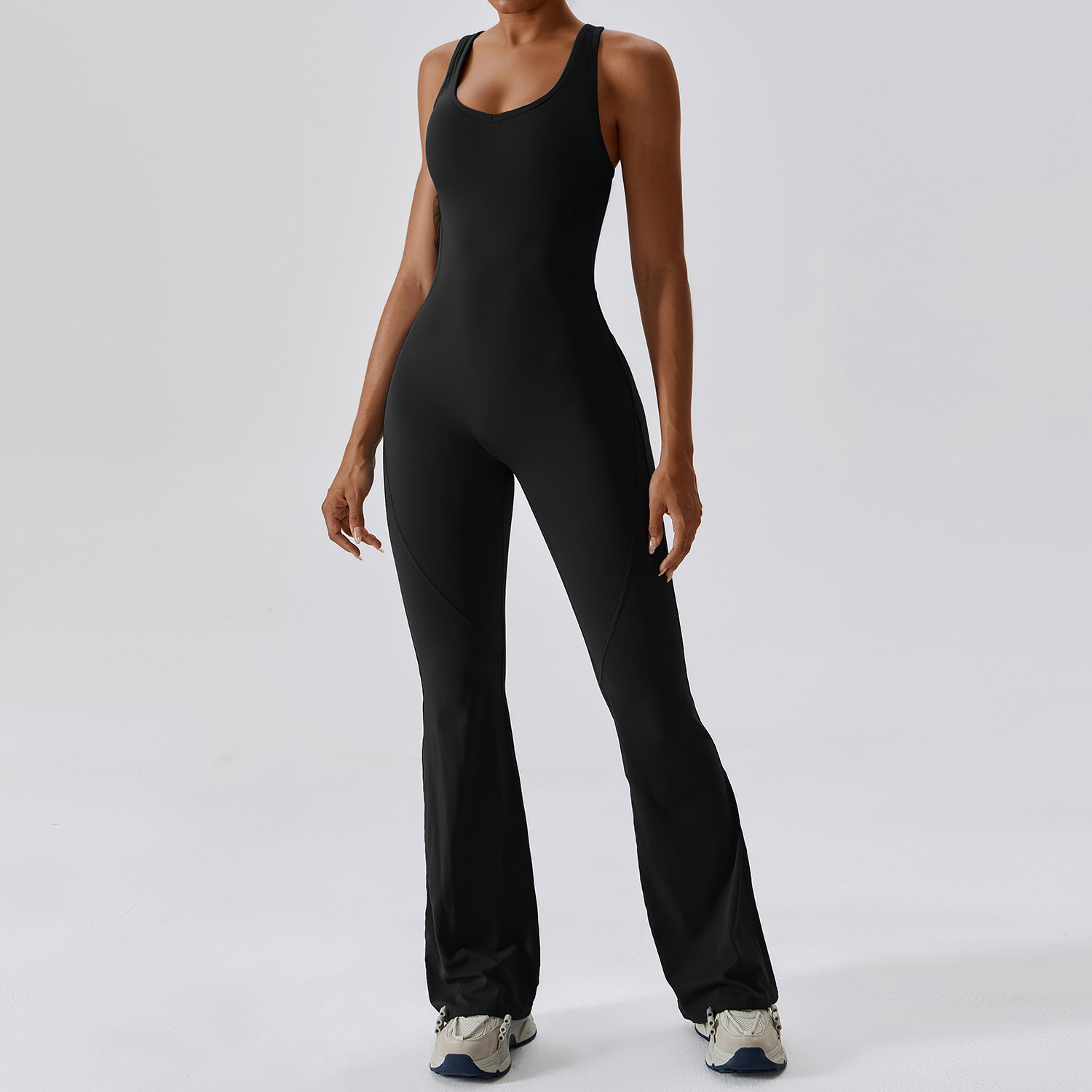 Women's New ONE Piece Seamless Yoga Gym Jumpsuit Active Wear Bodysuit With Light Control Level