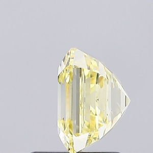 Pierre précieuse en vrac, étincelante, exquise, de luxe, pour la joaillerie fine, diamant de laboratoire de couleur jaune intense, taille émeraude, fantaisie, certifié CVD - Product Image 4