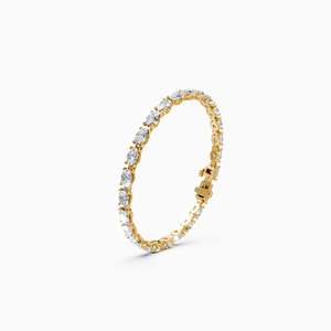 Lab Grown Diamond Infinity Shine Bracelet Featuring 13.61 Ct Oval In 9K Yellow White And Rose <b>Gold</b> - Product Image 2