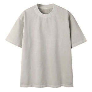เสื้อยืดทรงบ็อกซี่ผ้าฝ้ายคุณภาพสูง 100% สำหรับผู้ชาย สไตล์สตรีทแวร์ เนื้อผ้าระบายอากาศ ป้องกันรอยยับ ปรับแต่งได้ - Product Image 3