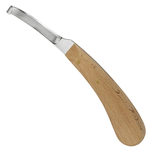 Couteau à sabots vétérinaire professionnel de haute qualité, lame en acier inoxydable, manche en bois, durable, utilisation manuelle, écologique, pour le bétail - Product Image 1