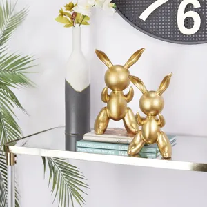 Gold Plated Figurative Sculpture Contemporary Art <b>Decor</b> Tabletop Ornament for Living Room Birthday Occasion 1PC - Product Image 6