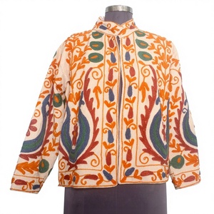Veste Cotrise Ethnique Brodée en Gros pour Femme, Manteau Régulier d'Automne, Design Traditionnel Premium, Doublure en Coton Écologique - Product Image 1