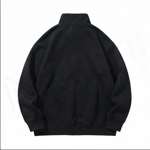 North Approach <b>Men's</b> <b>Half</b> <b>Zip</b> Fleece Sweatshirt Regular Fit Stand Collar Black Casual Autumn Wear - Product Image 2