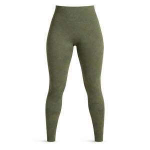 High-Demanding Elastic Waist Yoga <b>Leggings</b> Spandex/Nylon Solid Pattern Breathable Lightweight Quick Dry Plus Size OEM Activewear - Product Image 1