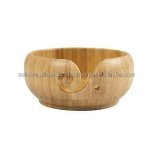 Top Trending High Quality Round Yarn <b>Bowls</b> for <b>Knitting</b> Handcrafted Wooden Yarn <b>Bowl</b> - Product Image 4