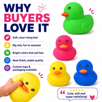 Bestseller transfrontalier : Canard en pâte à sucre géant, canard anti-stress en TPR de grande taille, jouet de décompression souple en silicone, motif dessin animé
