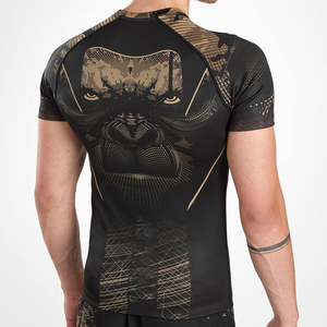Custom Designed MMA Rash Guard Compression BJJ Gear Short Sleeve Long Length Gym Sport Style for Adults - Product Image 2