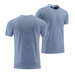 Camiseta Deportiva para Hombre, de Manga Corta, Cuello Redondo, con Panel Trasero de Malla, Transpirable, para Entrenamiento, Gimnasio y Deportes - Product Image 4