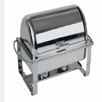 Chauffe-Plats Rectangulaire Commercial en Acier Inoxydable à Gaz, Capacité 200L, pour Buffet, Doré, Intelligent