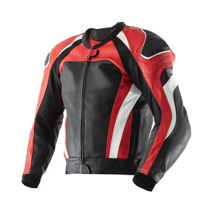 Motorcycle <b>Jacket</b> Windproof Waterproof Patchwork Stand Collar Slim <b>Racing</b> <b>Jacket</b> with Front Logo - Product Image 4