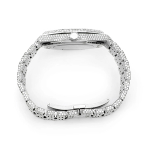 Montre Homme Quartz en Acier Inoxydable Audacieuse Style Hip Hop avec Moissanite et Diamants VVS, Bracelet 20mm, Cadran en Verre, Tendance - Product Image 4