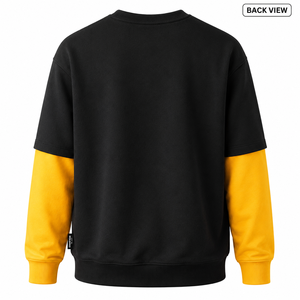 Sweat-shirt à col rond pour homme, en polaire respirant et écologique, coupe classique, mélange polyester/coton, épais, logo personnalisé - Product Image 2