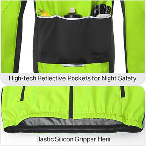 Custom Logo Softshell Thermal <b>Reflective</b> Waterproof Breathable Winter <b>Cycling</b> <b>Jacket</b> Men - Product Image 6