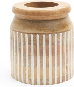 Jarrón Artesanal Ligero de Madera Natural, Clásico, Rústico, Ecológico y Personalizable para el Día de la Madre a Precio Bajo al por Mayor - Product Image 2