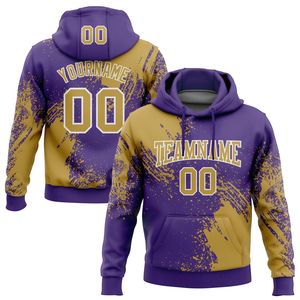 Sweat à capuche personnalisé pour homme avec impression de gouttes de peinture, nom et numéro, sublimation, polyester, tenue d'équipe - Product Image 5