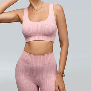 Ensemble de yoga durable pour femmes, soutien-gorge de sport sans couture et leggings, vêtements de sport respirants pour la salle de sport, vêtements de sport actifs - Product Image 3