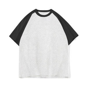 Wholesale Casual Clothes Men's <b>T</b>-<b>Shirt</b> Heavy <b>Raglan</b> American Sleeve Crewneck Color Matching Shoulder Breathable Loose <b>T</b>-<b>Shirts</b> - Product Image 1