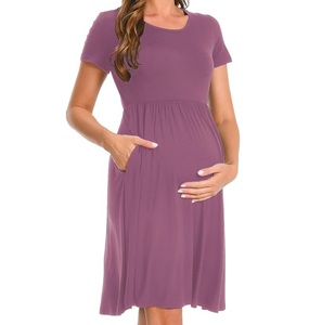 Vestido de Maternidad de Alta Calidad 2026 para Mujer, con Logotipo Personalizado, Transpirable, Camiseta de Maternidad sin Mangas para Lactancia - Product Image 1