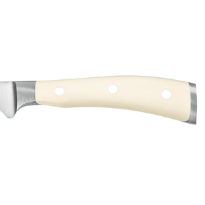 Couteaux à filet professionnels en acier inoxydable, lame incurvée, manche triple rivet blanc ivoire, embout métallique, pour poisson - Product Image 5