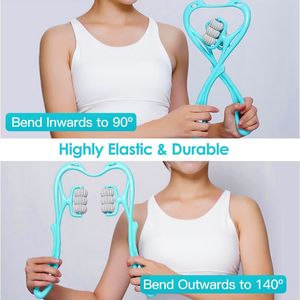 Rodillo de Masaje Portátil con 6 Bolas Giratorias 360 Grados para Alivio del Dolor de Cuello, Hombros, Piernas, Muslos y Pies - Product Image 4