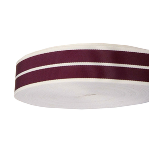 Wholesale Custom Blue & White Striped Ribbon Trim Grosgrain Ribbon for Uniform Accessories - Product Image 2