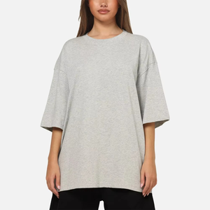Camiseta de Algodón Personalizada al por Mayor, Talla Grande, Lisa, de Color Sólido, Imprimible, Unisex, Básica, Informal - Product Image 1