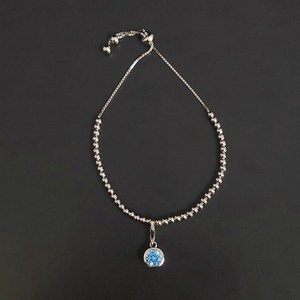 สร้อยข้อมือเงินแท้ประดับพลอยอะความารีนประจำเดือนมีนาคม ของขวัญสำหรับผู้หญิง - Product Image 3