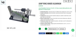 Machine à fabriquer des anneaux de jonction en aluminium, outils de bijouterie, 20 tailles, machine à bobiner et couper le fil pour la fabrication de bijoux |   Numéro d'article GS-107j-03 - Product Image 3
