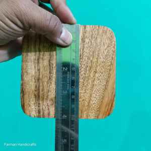 Posavasos de madera de acacia premium, hecho a mano, estilo rústico, accesorio para bebidas, para mesa y cocina, a precio económico. - Product Image 6