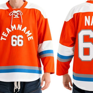 Uniforme de Hockey sobre Hielo con Cuello en V, Personalizado, Vintage, Talla Grande, con Bordado Sublimado - Product Image 2