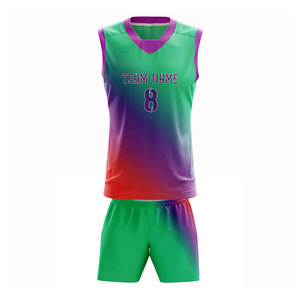 Ensemble d'uniformes de basketball personnalisés à dégradé – Maillot sans manches et short imprimés par sublimation avec nom et numéro d'équipe – Tenue de sport - Product Image 2