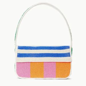 Bolso de Hombro Artesanal con Cuentas, Tipo Clutch Cuadrado, Diseño Cóctel de Limón, Ligero, con Cierre de Cremallera, para Uso Diario, para Mujer - Product Image 3