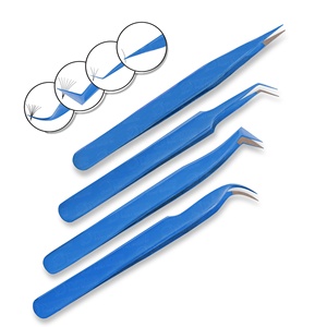 Customized Color & Design <b>Smooth</b> Grip Eyelash Tweezers Lightweight to Prevent Hand Fatigue for Lash Extension - Product Image 2