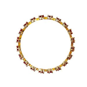 Conjunto de Brazaletes Elegantes de Moda India con Diamantes Americanos Chapados en Oro para Mujeres y Niñas, Brazaletes Kundan y de Piedras con Estilo, Kada y Kanga - Product Image 1