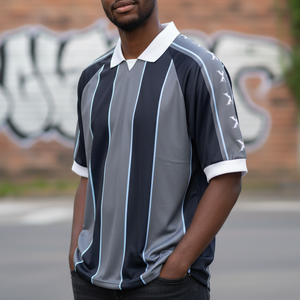 Uniformes de Fútbol al Por Mayor de Fábrica OEM, Ropa Deportiva con Cuello en V, 100% Poliéster, Ligeros, Transpirables, de Secado Rápido - Product Image 4