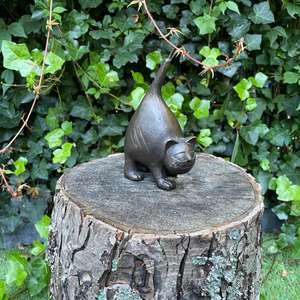 รูปปั้นแมวสีบรอนซ์ราคาถูก ของตกแต่งโต๊ะ ของตกแต่งสวนสไตล์บ้านไร่ - Product Image 4