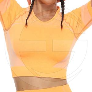 Tenue de Yoga sans couture, taille haute, Leggings de sport, Fitness, manches courtes, soutien-gorge et Legging, ensemble de Yoga - Product Image 3