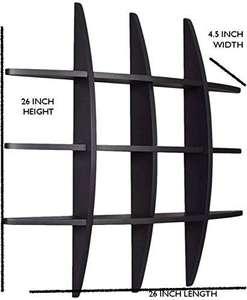 Estantes de Pared con Forma de Globo, Estante Flotante Redondo de Madera Rústica para Decoración de Sala de Estar y Dormitorio - Product Image 3