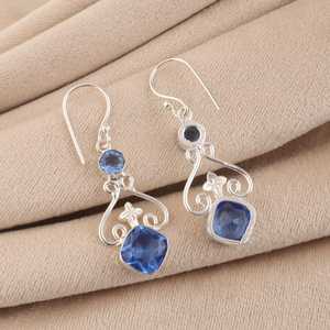 Tanzanite Drop Earrings 925 Sterling Silver Gold Plated Cute Design Women's Jewelry Handmade <b>Gift</b> <b>for</b> <b>Her</b> Elegant - Product Image 5