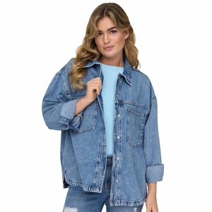 Camisa vaquera de mujer de manga larga con botones, color liso, estilo casual de otoño, corte regular, top de algodón lavado a la piedra - Product Image 6
