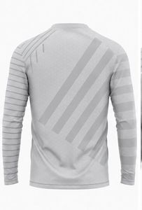 Camiseta de Manga Larga de Secado Rápido para Hombre con Mangas a Rayas, Blanca, de Poliéster, Protección Solar - Product Image 2
