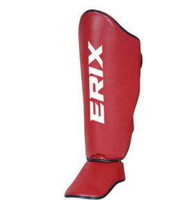 Protège-tibias de boxe en cuir de qualité supérieure avec sangle réglable pour le kickboxing, le MMA et le Muay Thai - Product Image 2