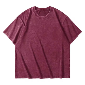 Fabricante de camisetas con lavado ácido personalizado, pedidos al por mayor, camisetas de streetwear para hombre, 100% algodón, talla grande, OEM - Product Image 2