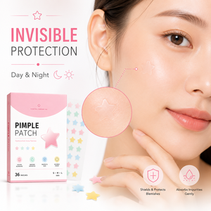 แผ่นแปะสิวไฮโดรคอลลอยด์รูปดาว แบรนด์ส่วนตัวสำหรับธุรกิจ B2B ผสมทีทรีและว่านหางจระเข้ ปราศจากการทดลองกับสัตว์ สำหรับขายส่งจำนวนมาก - Product Image 3