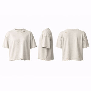 เสื้อยืดโอเวอร์ไซส์ทรงบ็อกซี่ สไตล์วินเทจขาดๆ ซักสีซีด  รุ่นใหม่มาแรง ของแท้จากโรงงาน สำหรับผู้ชาย - Product Image 3