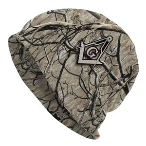 Casquette de camouflage de chasse Real Tree Freemason Square Compass, style vintage unisexe, bonnets streetwear, bonnets chauds pour le printemps - Product Image 4
