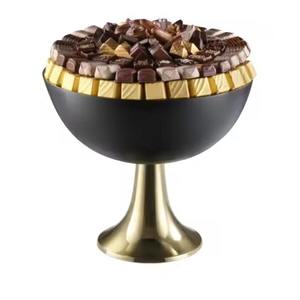 Bol à chocolat en métal de forme ronde, bol à bonbons en acier inoxydable pour fruits secs et en-cas - Product Image 2