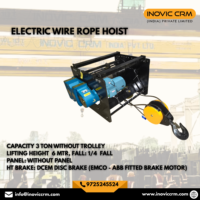 Nouvelle grue à câble électrique en métal robuste INOVIC CRM 6 TONNES avec chariot |   Équipement de levage industriel avec protection IP65